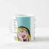 コーヒーユーモアの漫画本のマグ コーヒーマグカップ (正面左)