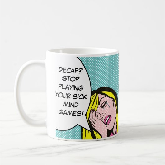 コーヒーユーモアの漫画本のマグ コーヒーマグカップ (左)