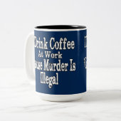 コーヒーユーモアを飲む ツートーンマグカップ (正面左)
