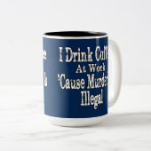 コーヒーユーモアを飲む ツートーンマグカップ (正面右)