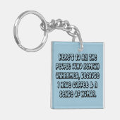 コーヒーユーモア両面キーチェーン キーホルダー (正面左)