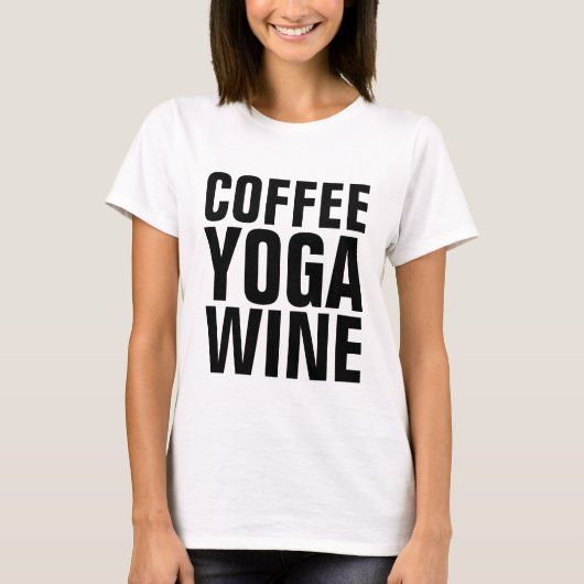 コーヒーヨガワインTシャツ Tシャツ (正面)
