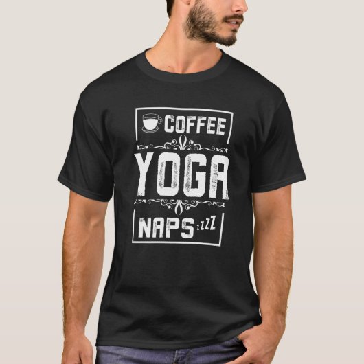 コーヒーヨガ昼寝 Tシャツ (正面)
