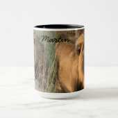 コーヒーライオンの前と後に名背 マグカップ (中央)