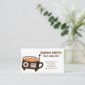 コーヒーラジオロゴ | Podcastトークショーホスト 名刺 (スタンド正面)