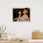 コーヒーラジャヴィンテージホットコーヒードリンクアドアート ポスター (キッチン)