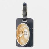 コーヒーラテその後、旅行荷物タグ ラゲッジタグ (裏面縦)