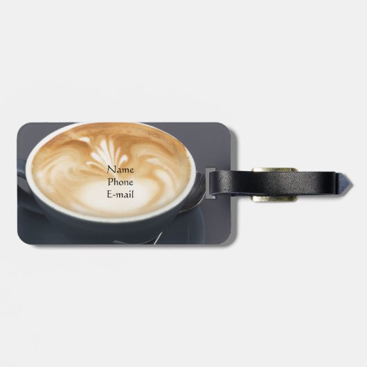 コーヒーラテその後、旅行荷物タグ ラゲッジタグ (裏面横)