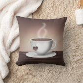 コーヒーラテのアクセントの枕 クッション (ブランケット)
