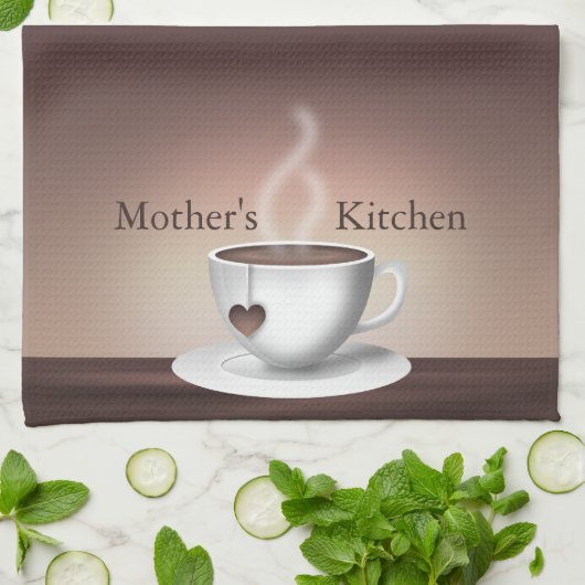 コーヒーラテの台所タオル キッチンタオル (折り畳み)