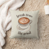 コーヒーラテの枕 クッション (ブランケット)