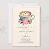 コーヒーラテアート ブライダルシャワー 招待状 (正面)