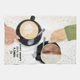 コーヒーラテカップ キッチンタオル