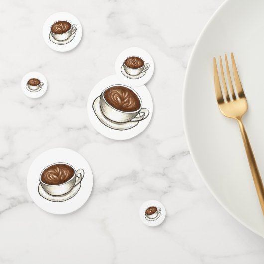 コーヒーラテカプチーノバースデーパーティーブランチ コンフェッティ (グループ)