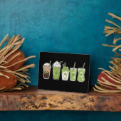 コーヒーラテグリーンキュートアイリッシュセントパトリックの日 フォトプラーク (側面)