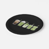 コーヒーラテグリーンキュートアイリッシュセントパトリックの日 ペーパープレート (アングル)