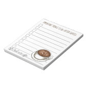 コーヒーラテチェックリスト ノートパッド (回転)