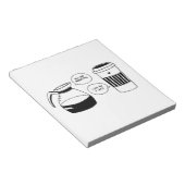 コーヒーラテバレンタインズラブ ノートパッド (アングル)