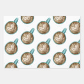 コーヒーラテ包装紙シート ラッピングペーパーシート (正面2)