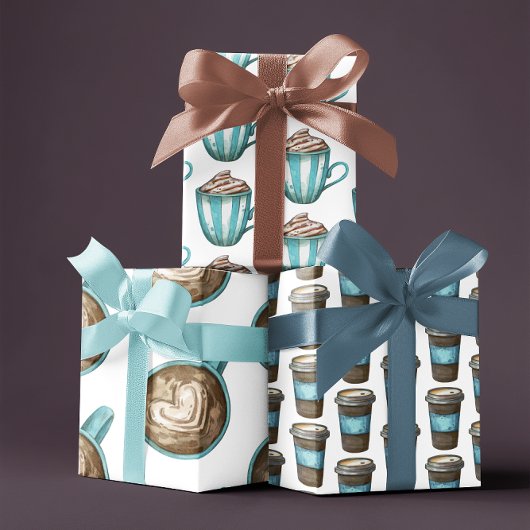 コーヒーラテ包装紙シート ラッピングペーパーシート