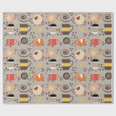 コーヒーラテ包装紙 ラッピングペーパー (フラット)