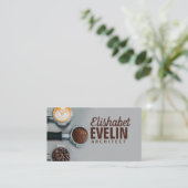 コーヒーラテg65のフラットレイ写真 名刺 (スタンド正面)