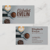 コーヒーラテg65のフラットレイ写真 名刺 (正面/裏面)