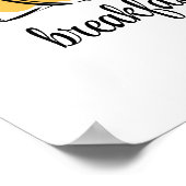 コーヒーラバーインクスケッチクロワッサン ポスター (角)