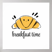 コーヒーラバーインクスケッチクロワッサン ポスター (正面)