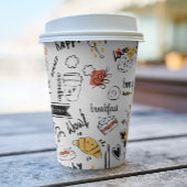 コーヒーラバーインクスケッチパターン 紙コップ