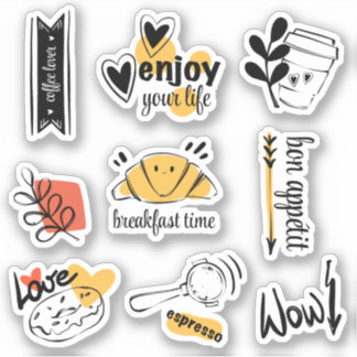 コーヒーラバーインクスケッチ シール