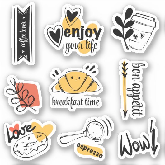 コーヒーラバーインクスケッチ シール (正面)