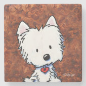 コーヒーラバーウェスティーストーンコースター ストーンコースター (正面)