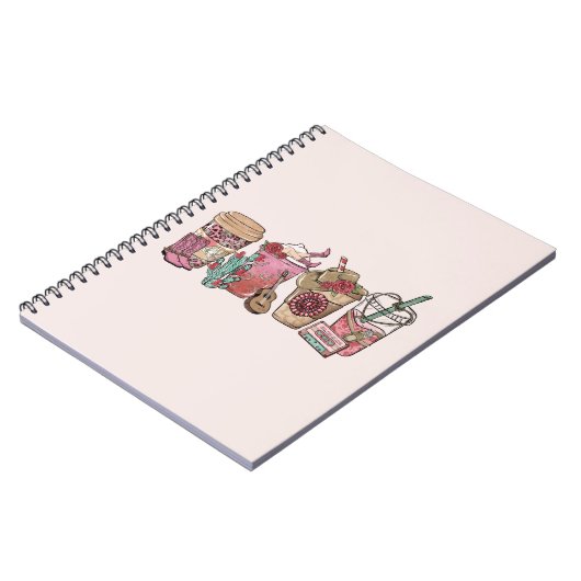 コーヒーラバーウエスタンカウボーイテーマ ノートブック (左側)