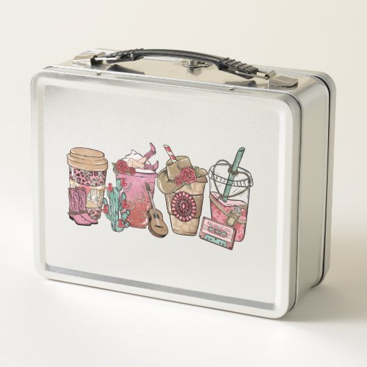 コーヒーラバーウエスタンカウボーイテーマ メタルランチボックス (裏面)