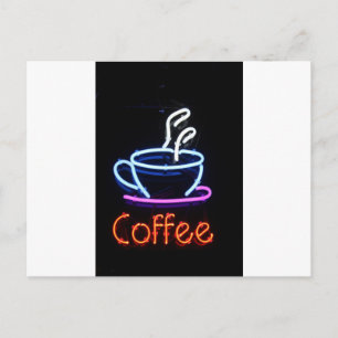 コーヒーラバーカップネオンサインプレゼント ポストカード