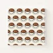 コーヒーラバーカップラテタンブラウンパーソナライズされたギフト ノートブック (裏面)