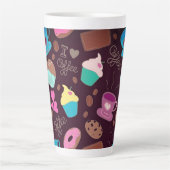 コーヒーラバーカップ&カップケーキ カフェラテマグ (正面)