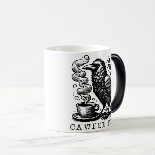 コーヒーラバーカップ、コーヒーユーモアのマグカップ、コーヒージョーク モーフィングマグカップ (正面右)