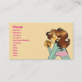 コーヒーラバーガールビジネスカードアート 名刺 (正面)