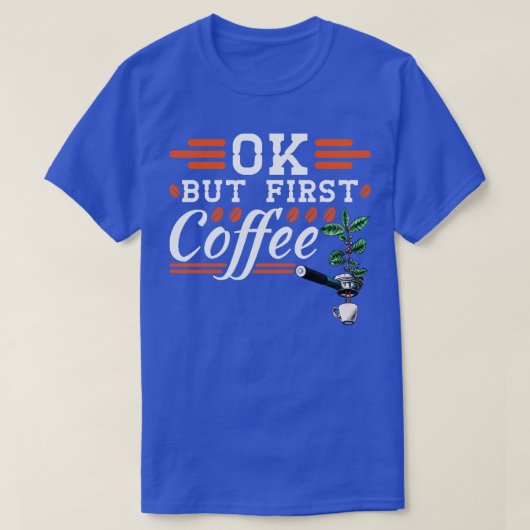 コーヒーラバーギフトバリスタエスプレッソファーストコーヒー Tシャツ (デザイン正面)