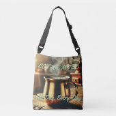 コーヒーラバークロスボディトートオールオーバープリントスタイル クロスボディバッグ (正面)