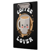 コーヒーラバーコーヒーカプチーノ愛好家 クリップボード (左)