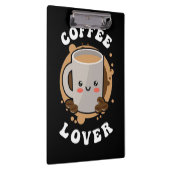 コーヒーラバーコーヒーカプチーノ愛好家 クリップボード (右)