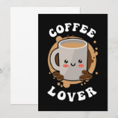 コーヒーラバーコーヒーカプチーノ愛好家 セーブザデート (正面/裏面)