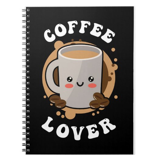 コーヒーラバーコーヒーカプチーノ愛好家 ノートブック (正面)
