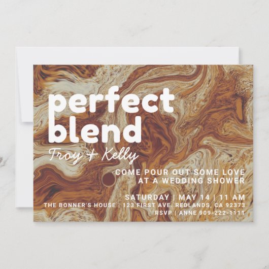 コーヒーラバーズウェディングシャワー招待状 招待状 (正面)
