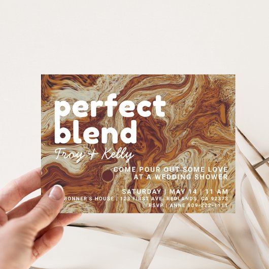 コーヒーラバーズウェディングシャワー招待状 招待状