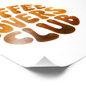 コーヒーラバーズクラブウォールアートお洒落タイポグラフィ フォトプリント            (角)