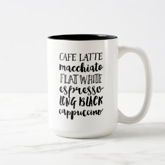 コーヒーラバーズタイポグラフィ2トンのマグカップ ツートーンマグカップ